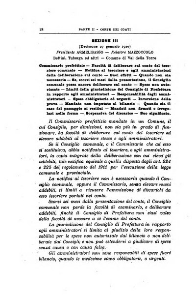 La giustizia amministrativa raccolta di decisioni e pareri del Consiglio di Stato, decisioni della Corte dei conti, sentenze della Cassazione di Roma, e decisioni delle Giunte provinciali amministrative