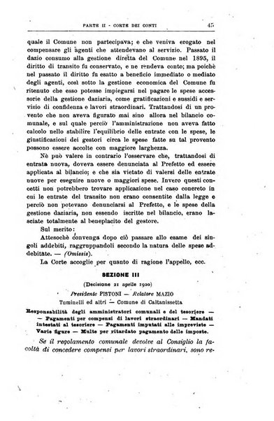 La giustizia amministrativa raccolta di decisioni e pareri del Consiglio di Stato, decisioni della Corte dei conti, sentenze della Cassazione di Roma, e decisioni delle Giunte provinciali amministrative