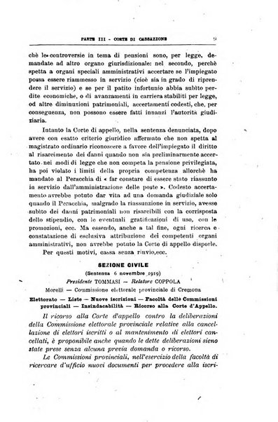 La giustizia amministrativa raccolta di decisioni e pareri del Consiglio di Stato, decisioni della Corte dei conti, sentenze della Cassazione di Roma, e decisioni delle Giunte provinciali amministrative