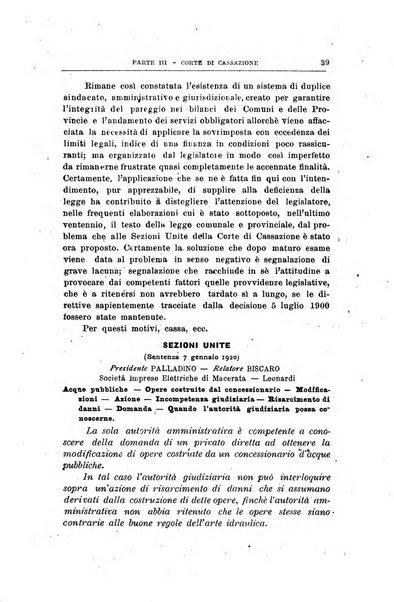 La giustizia amministrativa raccolta di decisioni e pareri del Consiglio di Stato, decisioni della Corte dei conti, sentenze della Cassazione di Roma, e decisioni delle Giunte provinciali amministrative