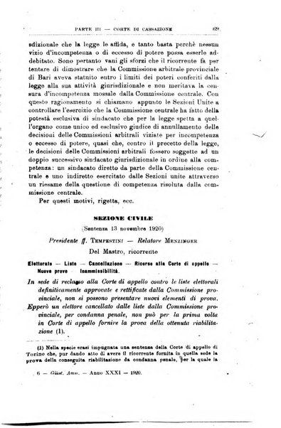 La giustizia amministrativa raccolta di decisioni e pareri del Consiglio di Stato, decisioni della Corte dei conti, sentenze della Cassazione di Roma, e decisioni delle Giunte provinciali amministrative