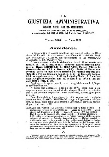 La giustizia amministrativa raccolta di decisioni e pareri del Consiglio di Stato, decisioni della Corte dei conti, sentenze della Cassazione di Roma, e decisioni delle Giunte provinciali amministrative