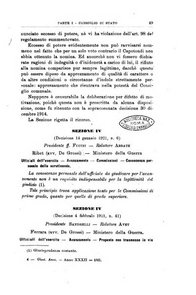 La giustizia amministrativa raccolta di decisioni e pareri del Consiglio di Stato, decisioni della Corte dei conti, sentenze della Cassazione di Roma, e decisioni delle Giunte provinciali amministrative