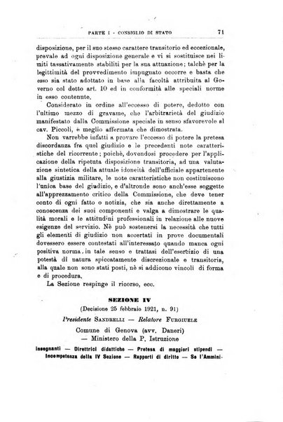 La giustizia amministrativa raccolta di decisioni e pareri del Consiglio di Stato, decisioni della Corte dei conti, sentenze della Cassazione di Roma, e decisioni delle Giunte provinciali amministrative