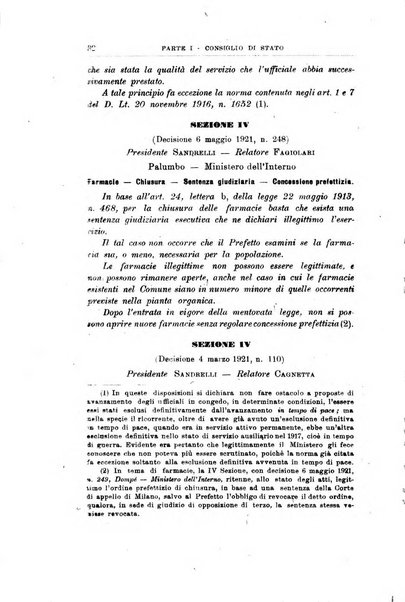 La giustizia amministrativa raccolta di decisioni e pareri del Consiglio di Stato, decisioni della Corte dei conti, sentenze della Cassazione di Roma, e decisioni delle Giunte provinciali amministrative