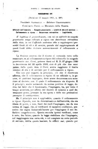 La giustizia amministrativa raccolta di decisioni e pareri del Consiglio di Stato, decisioni della Corte dei conti, sentenze della Cassazione di Roma, e decisioni delle Giunte provinciali amministrative