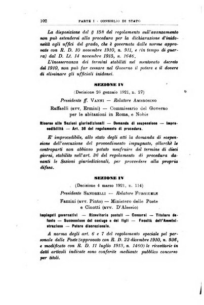 La giustizia amministrativa raccolta di decisioni e pareri del Consiglio di Stato, decisioni della Corte dei conti, sentenze della Cassazione di Roma, e decisioni delle Giunte provinciali amministrative