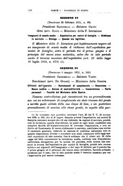 La giustizia amministrativa raccolta di decisioni e pareri del Consiglio di Stato, decisioni della Corte dei conti, sentenze della Cassazione di Roma, e decisioni delle Giunte provinciali amministrative