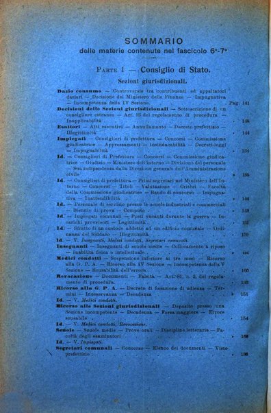 La giustizia amministrativa raccolta di decisioni e pareri del Consiglio di Stato, decisioni della Corte dei conti, sentenze della Cassazione di Roma, e decisioni delle Giunte provinciali amministrative