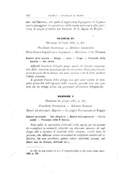 La giustizia amministrativa raccolta di decisioni e pareri del Consiglio di Stato, decisioni della Corte dei conti, sentenze della Cassazione di Roma, e decisioni delle Giunte provinciali amministrative