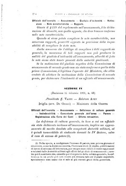 La giustizia amministrativa raccolta di decisioni e pareri del Consiglio di Stato, decisioni della Corte dei conti, sentenze della Cassazione di Roma, e decisioni delle Giunte provinciali amministrative