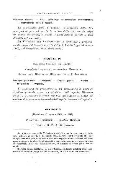 La giustizia amministrativa raccolta di decisioni e pareri del Consiglio di Stato, decisioni della Corte dei conti, sentenze della Cassazione di Roma, e decisioni delle Giunte provinciali amministrative