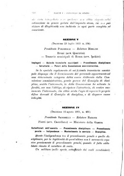 La giustizia amministrativa raccolta di decisioni e pareri del Consiglio di Stato, decisioni della Corte dei conti, sentenze della Cassazione di Roma, e decisioni delle Giunte provinciali amministrative