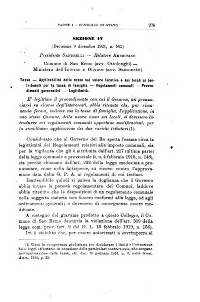 La giustizia amministrativa raccolta di decisioni e pareri del Consiglio di Stato, decisioni della Corte dei conti, sentenze della Cassazione di Roma, e decisioni delle Giunte provinciali amministrative