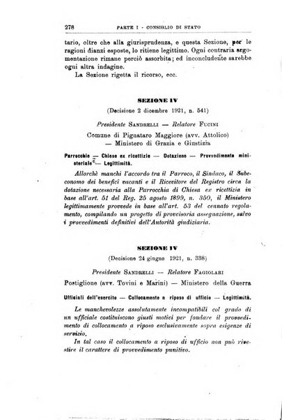 La giustizia amministrativa raccolta di decisioni e pareri del Consiglio di Stato, decisioni della Corte dei conti, sentenze della Cassazione di Roma, e decisioni delle Giunte provinciali amministrative