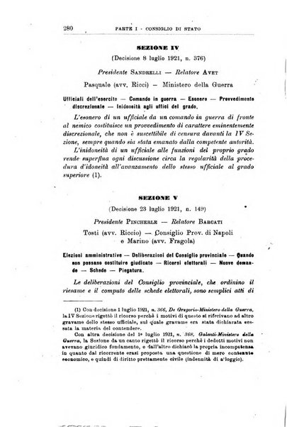 La giustizia amministrativa raccolta di decisioni e pareri del Consiglio di Stato, decisioni della Corte dei conti, sentenze della Cassazione di Roma, e decisioni delle Giunte provinciali amministrative