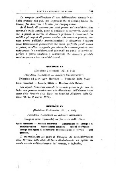 La giustizia amministrativa raccolta di decisioni e pareri del Consiglio di Stato, decisioni della Corte dei conti, sentenze della Cassazione di Roma, e decisioni delle Giunte provinciali amministrative