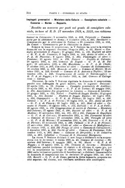 La giustizia amministrativa raccolta di decisioni e pareri del Consiglio di Stato, decisioni della Corte dei conti, sentenze della Cassazione di Roma, e decisioni delle Giunte provinciali amministrative