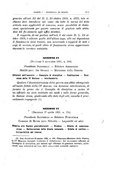 La giustizia amministrativa raccolta di decisioni e pareri del Consiglio di Stato, decisioni della Corte dei conti, sentenze della Cassazione di Roma, e decisioni delle Giunte provinciali amministrative