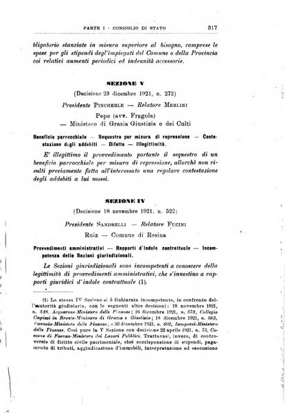 La giustizia amministrativa raccolta di decisioni e pareri del Consiglio di Stato, decisioni della Corte dei conti, sentenze della Cassazione di Roma, e decisioni delle Giunte provinciali amministrative