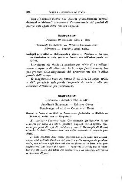 La giustizia amministrativa raccolta di decisioni e pareri del Consiglio di Stato, decisioni della Corte dei conti, sentenze della Cassazione di Roma, e decisioni delle Giunte provinciali amministrative