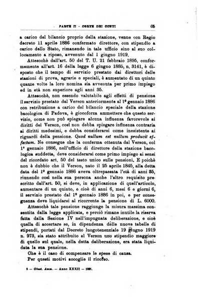 La giustizia amministrativa raccolta di decisioni e pareri del Consiglio di Stato, decisioni della Corte dei conti, sentenze della Cassazione di Roma, e decisioni delle Giunte provinciali amministrative