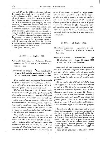 La giustizia amministrativa raccolta di decisioni e pareri del Consiglio di Stato, decisioni della Corte dei conti, sentenze della Cassazione di Roma, e decisioni delle Giunte provinciali amministrative