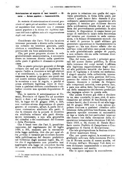 La giustizia amministrativa raccolta di decisioni e pareri del Consiglio di Stato, decisioni della Corte dei conti, sentenze della Cassazione di Roma, e decisioni delle Giunte provinciali amministrative