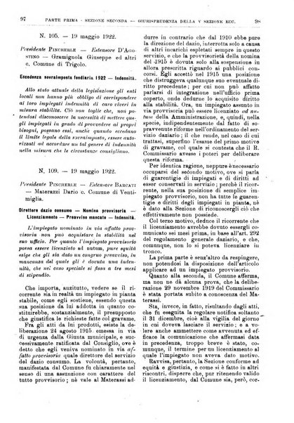 La giustizia amministrativa raccolta di decisioni e pareri del Consiglio di Stato, decisioni della Corte dei conti, sentenze della Cassazione di Roma, e decisioni delle Giunte provinciali amministrative