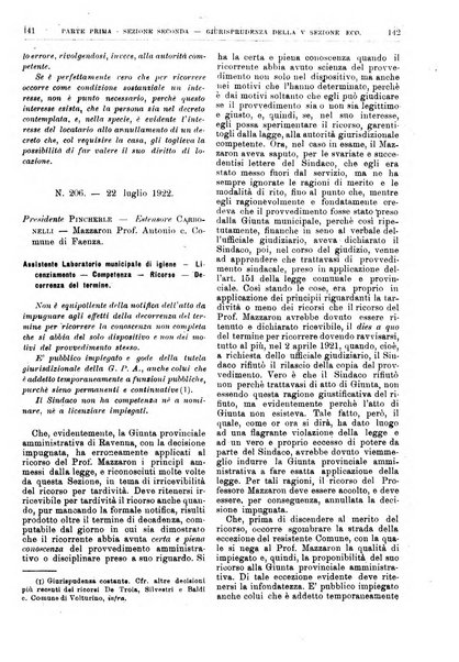 La giustizia amministrativa raccolta di decisioni e pareri del Consiglio di Stato, decisioni della Corte dei conti, sentenze della Cassazione di Roma, e decisioni delle Giunte provinciali amministrative