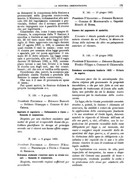 La giustizia amministrativa raccolta di decisioni e pareri del Consiglio di Stato, decisioni della Corte dei conti, sentenze della Cassazione di Roma, e decisioni delle Giunte provinciali amministrative