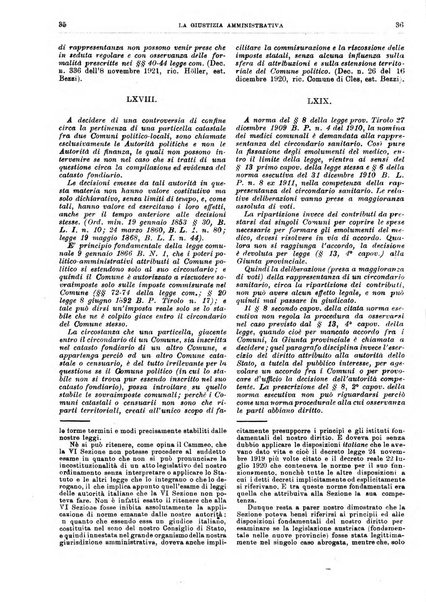 La giustizia amministrativa raccolta di decisioni e pareri del Consiglio di Stato, decisioni della Corte dei conti, sentenze della Cassazione di Roma, e decisioni delle Giunte provinciali amministrative