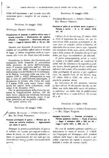 La giustizia amministrativa raccolta di decisioni e pareri del Consiglio di Stato, decisioni della Corte dei conti, sentenze della Cassazione di Roma, e decisioni delle Giunte provinciali amministrative