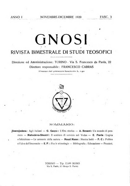 Gnosi rivista di studi teosofici