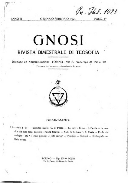 Gnosi rivista di studi teosofici