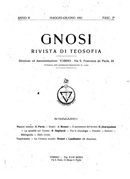 Gnosi rivista di studi teosofici