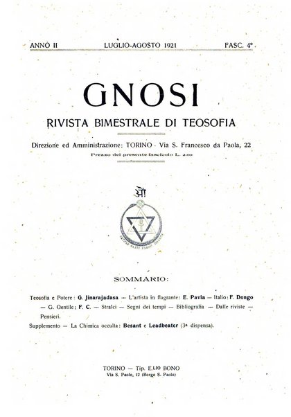 Gnosi rivista di studi teosofici