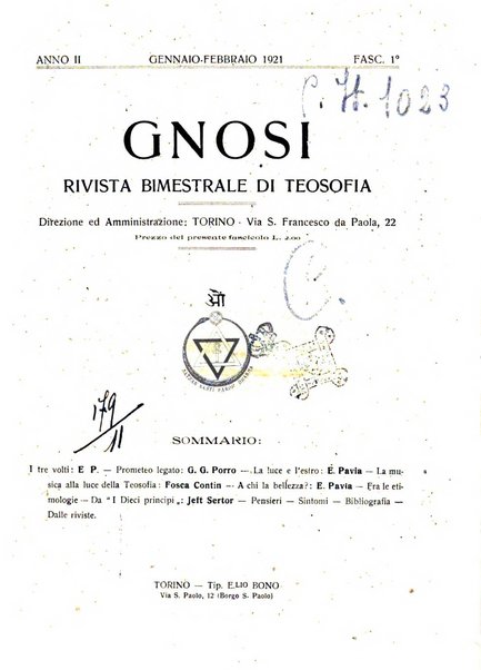 Gnosi rivista di studi teosofici