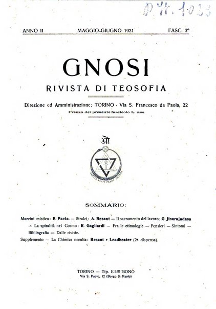 Gnosi rivista di studi teosofici