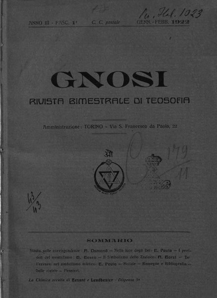 Gnosi rivista di studi teosofici