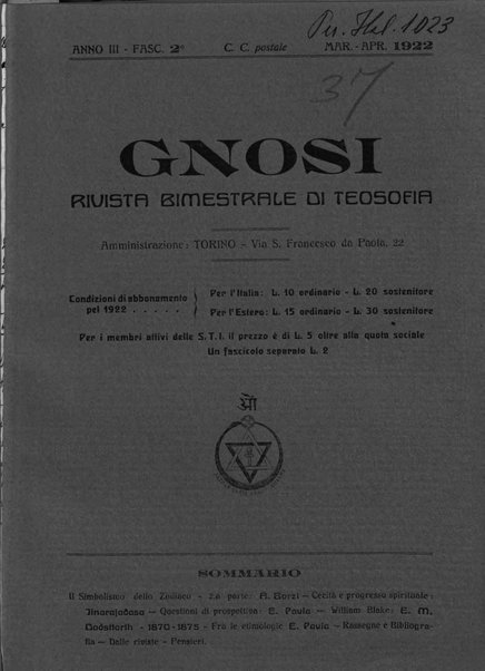 Gnosi rivista di studi teosofici