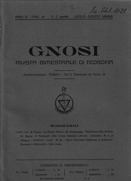 Gnosi rivista di studi teosofici