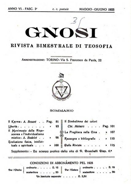 Gnosi rivista di studi teosofici