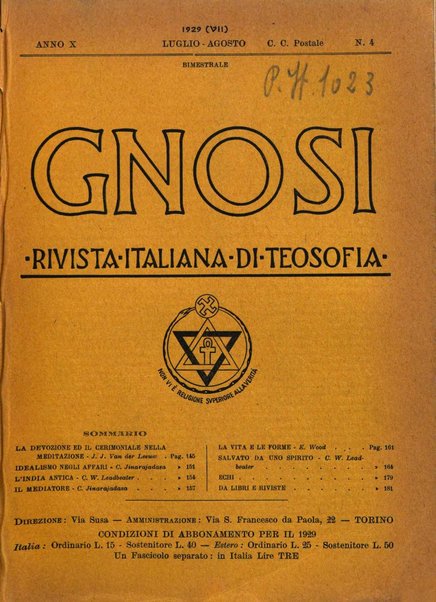 Gnosi rivista di studi teosofici