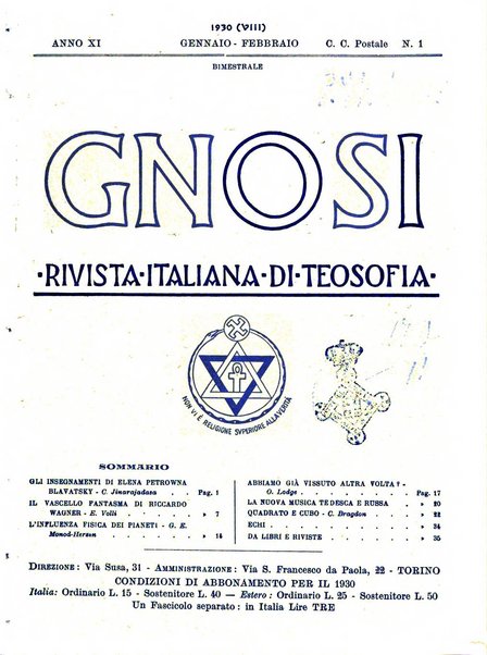 Gnosi rivista di studi teosofici