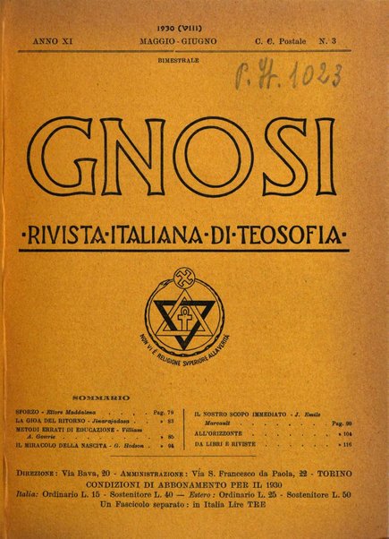 Gnosi rivista di studi teosofici