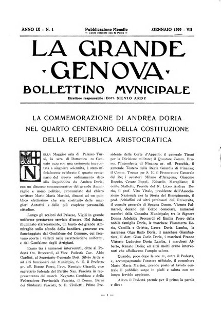 La grande Genova bollettino municipale