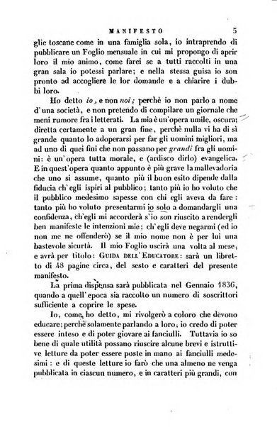 Guida dell'educatore foglio mensuale redatto da Raffaello Lambruschini