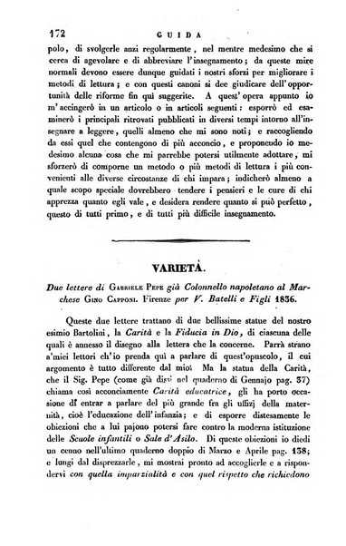 Guida dell'educatore foglio mensuale redatto da Raffaello Lambruschini