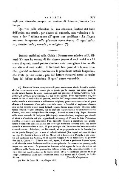 Guida dell'educatore foglio mensuale redatto da Raffaello Lambruschini